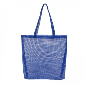 تصميم حسب الطلب واضح الأزرق السيدات مش حقيبة يد شبكة حمل حقيبة